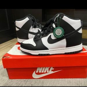BRAND NEW w/AUTHENTICATION VERIFICATION TAG. “Panda” Nike Dunks (High Tops).